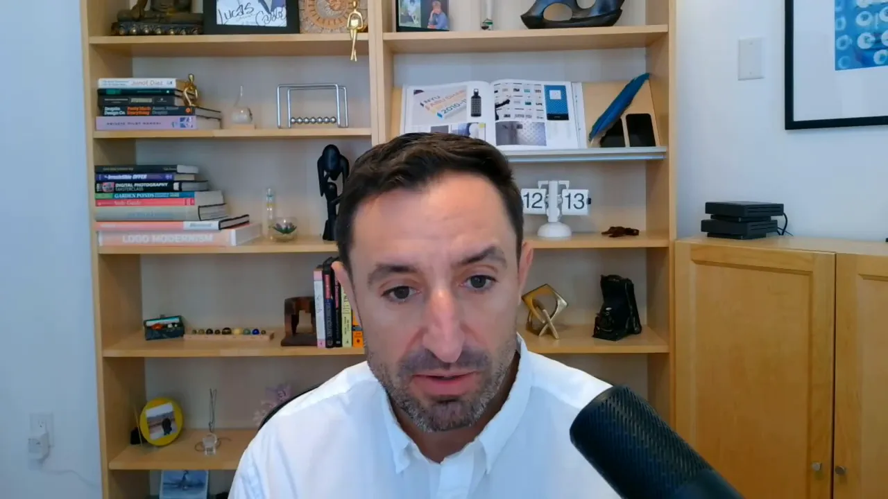 presenter in front of bookshelf and microphone introducing full funnel lead generation for law firms